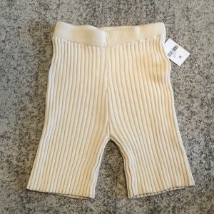 NWT Forever 21 cream ribbed knit biker shorts